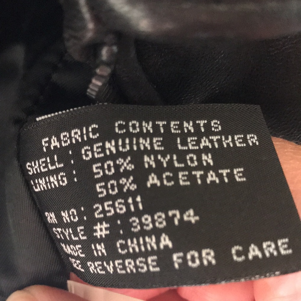 NWT Jones New York black leather jacket sz XL - Picture 7 of 7